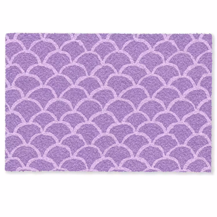 Fußmatte - Lila – Schuppen – Muscheln – Handgezeichnet – Muster — 1