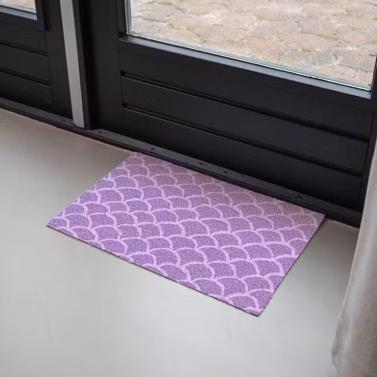 Fußmatte - Lila – Schuppen – Muscheln – Handgezeichnet – Muster — 2
