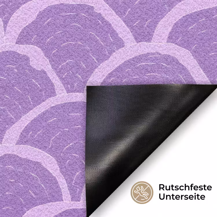 Fußmatte - Lila – Schuppen – Muscheln – Handgezeichnet – Muster — 6