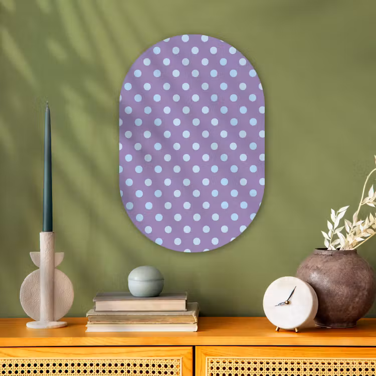 Forexbild Oval - Lila – Blau – Geometrisch – Punkte – Polka Dot – Muster — 3
