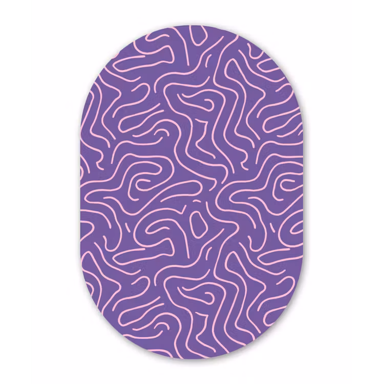 Forexbild Oval - Lila – Rosa – Abstrakt – Linien – Labyrinth – Muster — 1