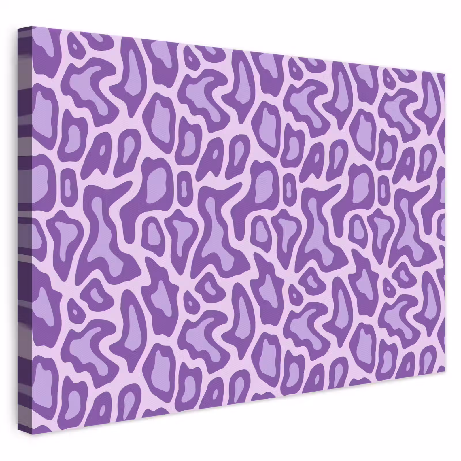 Leinwandbild - Lila – Abstrakt – Leopard – Flecken – Groovy – Muster — 1