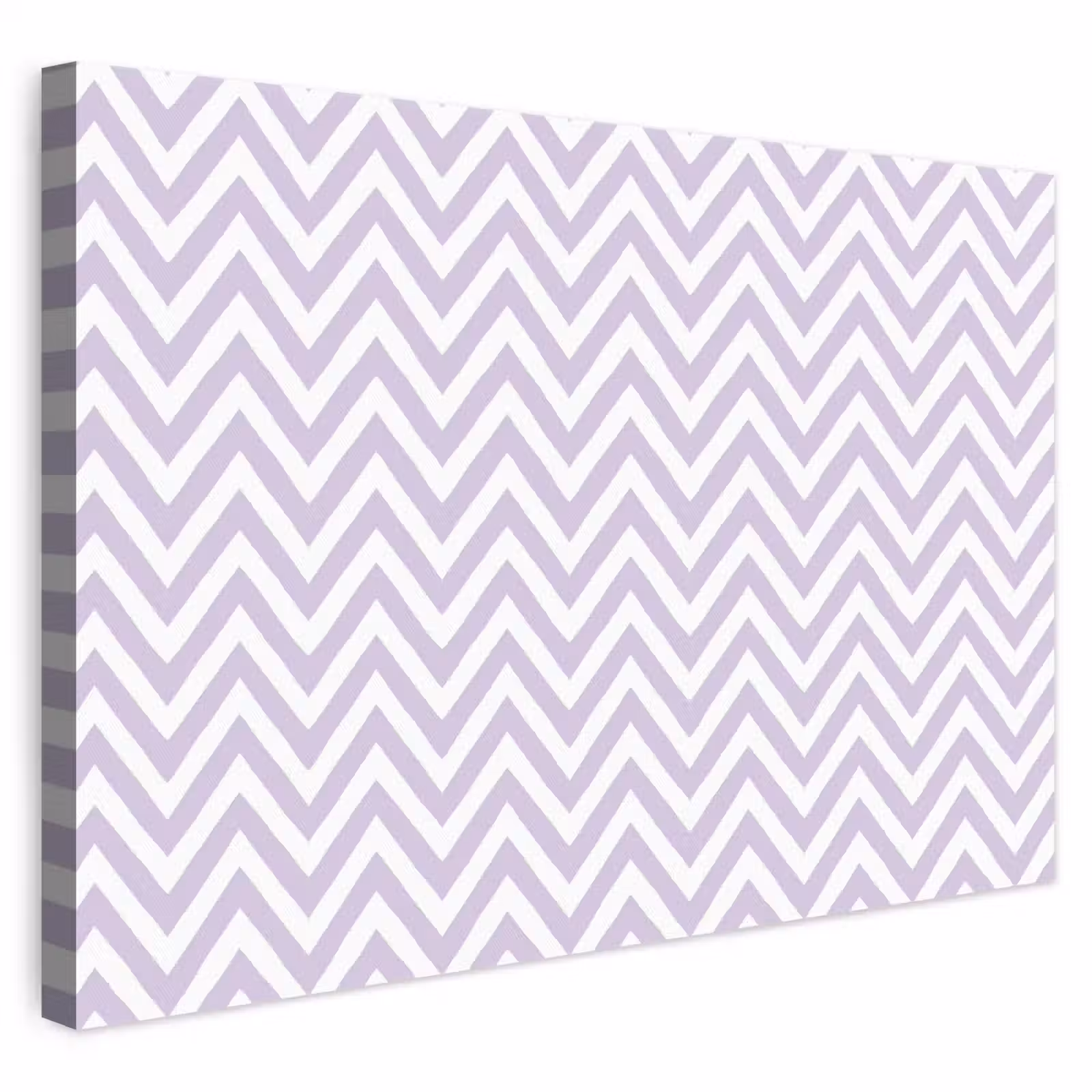 Leinwandbild - Lila – Geometrisch – Chevron – Zickzack – Muster — 1