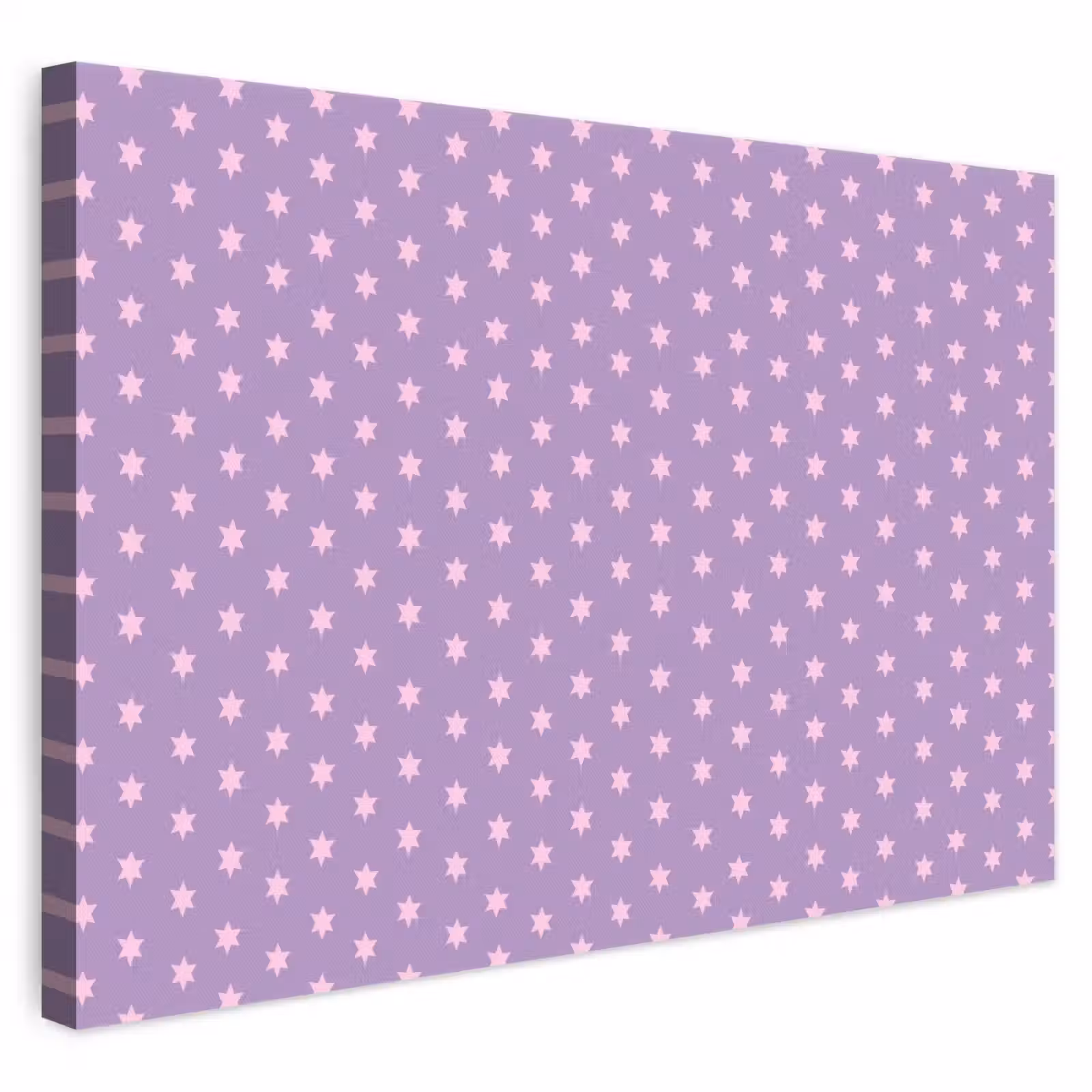 Leinwandbild - Lila – Rosa – Sterne – Geometrisch – Muster — 1