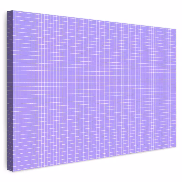Leinwandbild - Lila – Geometrisch – Raster – Minimalistisch – Muster — 1
