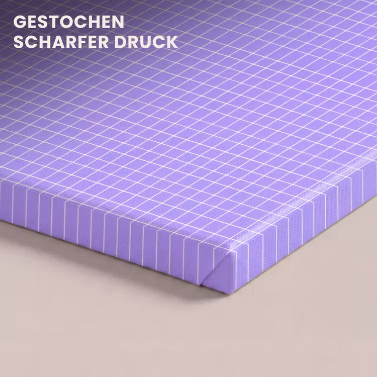 Leinwandbild - Lila – Geometrisch – Raster – Minimalistisch – Muster — 4