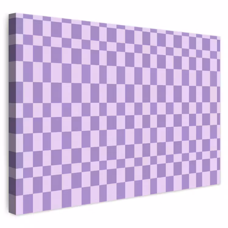 Leinwandbild - Lila – Geometrisch – Schachbrettmuster – Blöcke – Muster — 1