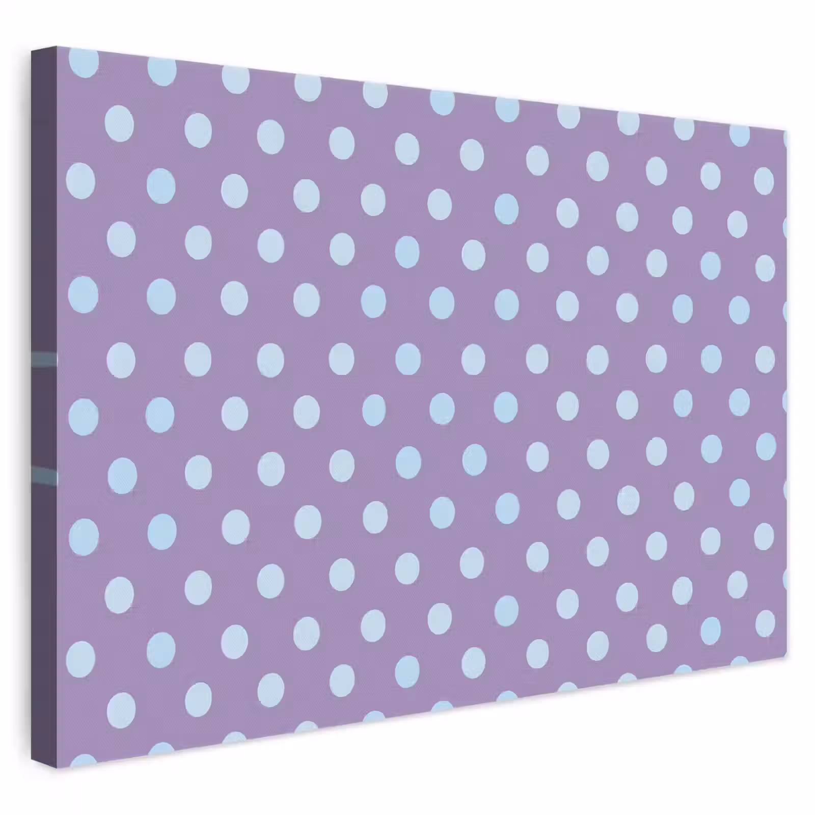 Leinwandbild - Lila – Blau – Geometrisch – Punkte – Polka Dot – Muster — 1
