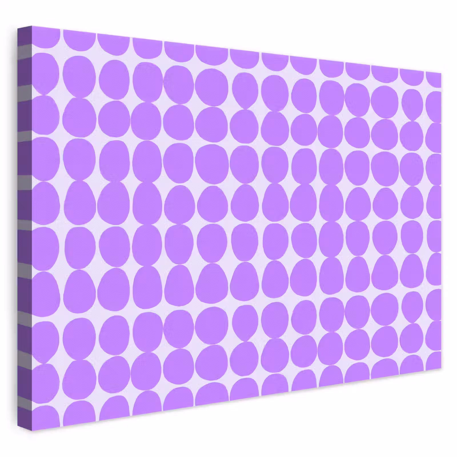 Leinwandbild - Lila – Geometrisch – Punkte – Polka Dot – Muster — 1