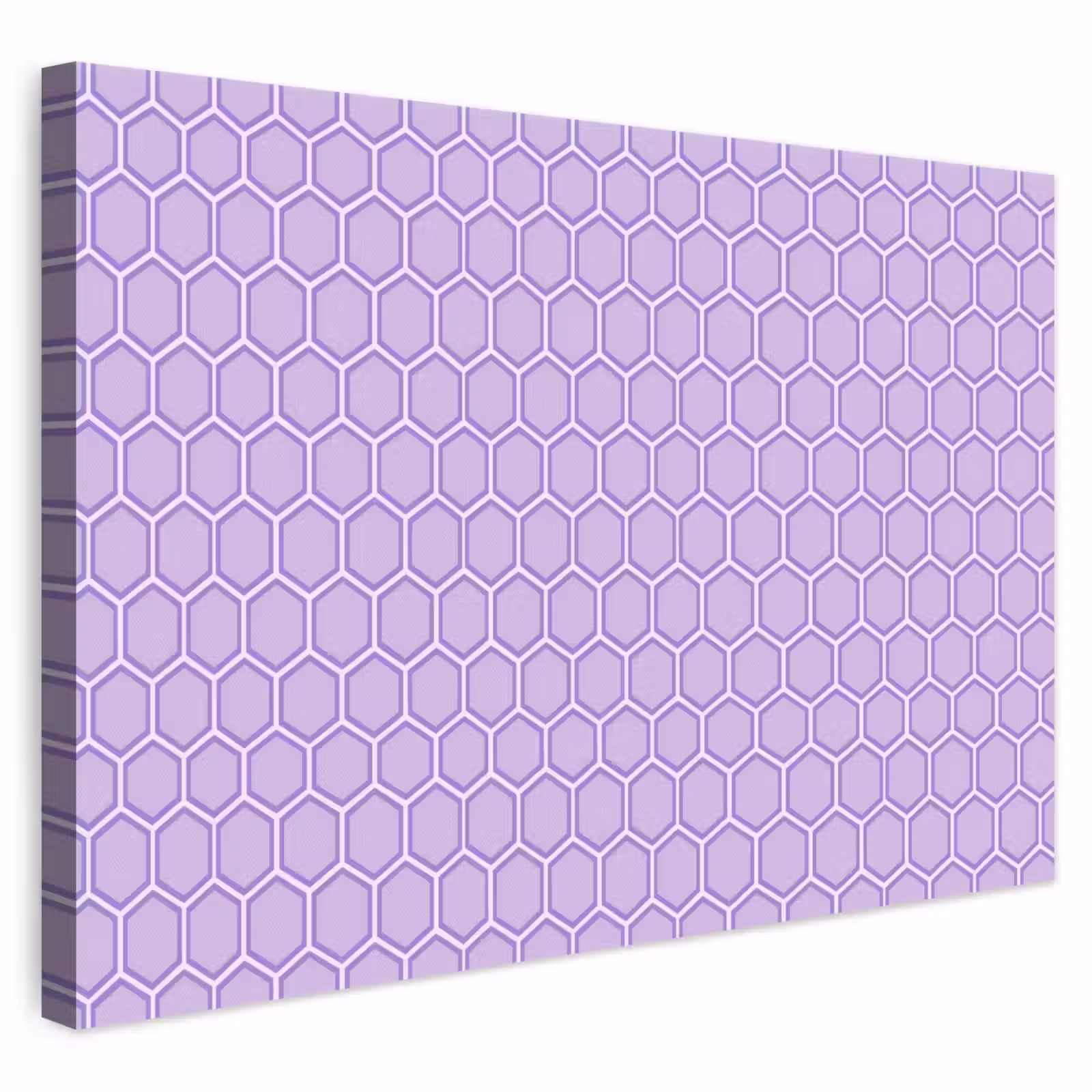 Leinwandbild - Lila – Geometrisch – Wabenmuster – Bienenwabe – Muster — 1