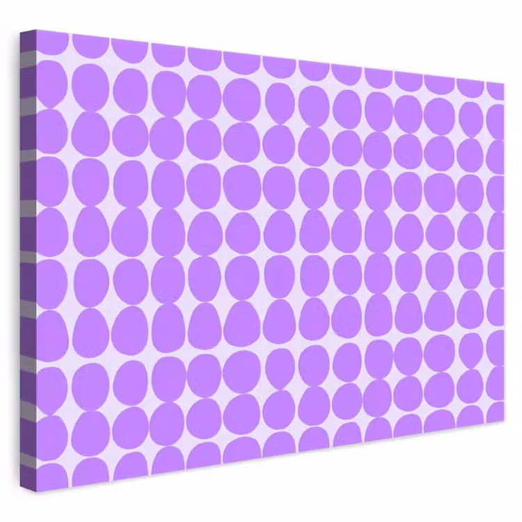Leinwandbild - Lila – Geometrisch – Punkte – Polka Dot – Muster — 1
