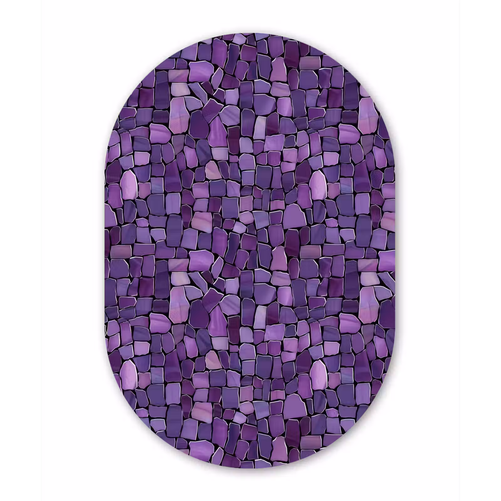 Forexbild Oval - Lila – Mosaik – Scherben – Stein – Muster — 1