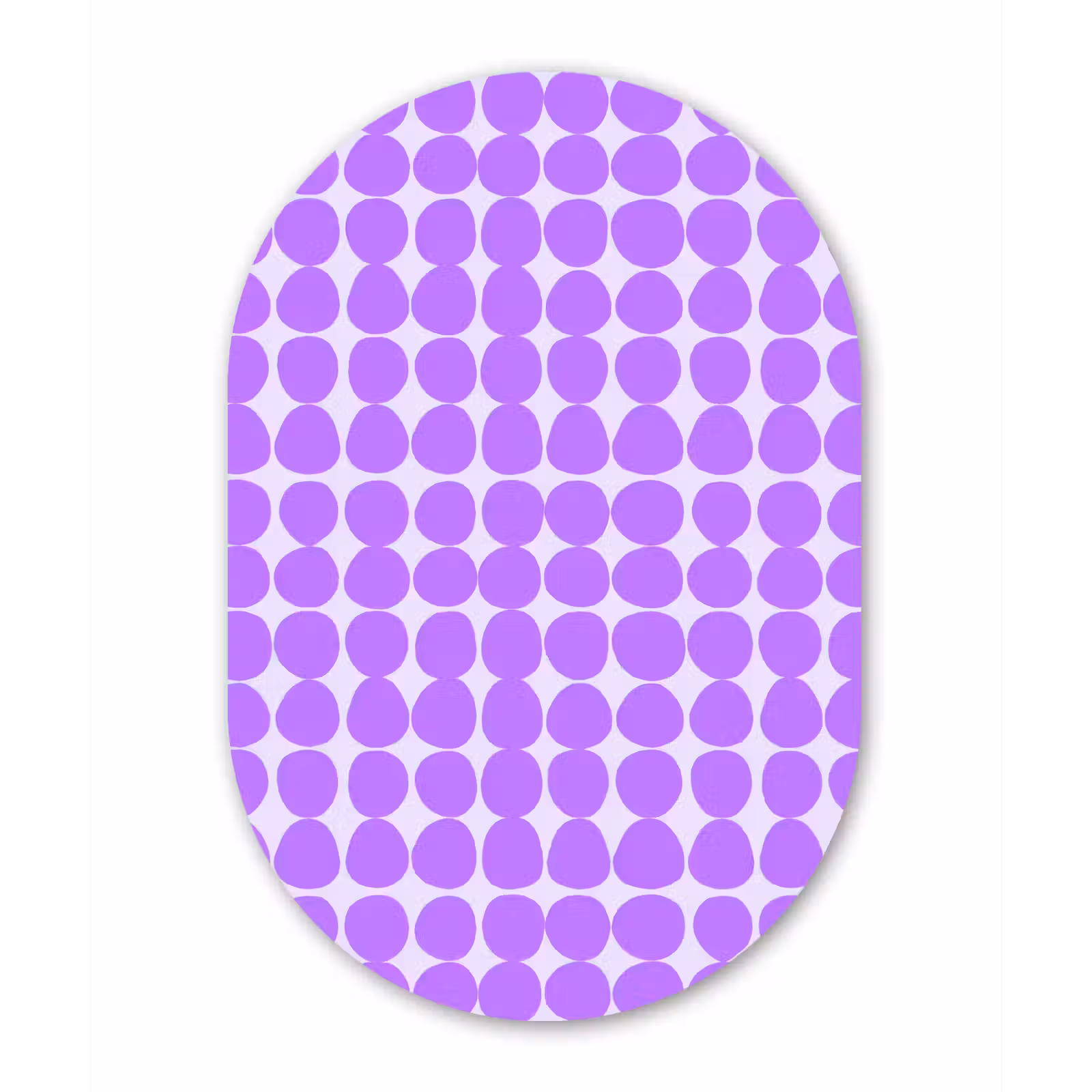 Glasbild Oval - Lila – Geometrisch – Punkte – Polka Dot – Muster — 1