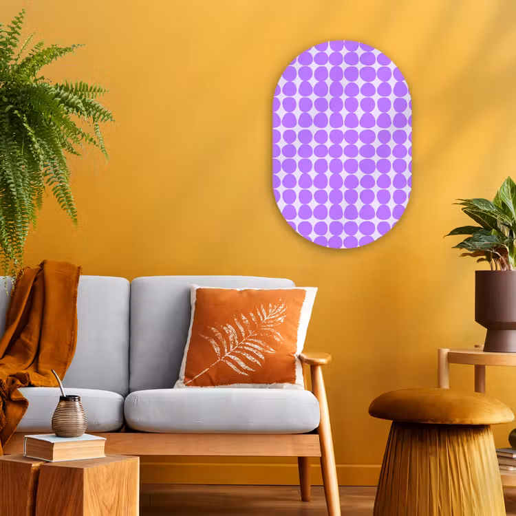 Forexbild Oval - Lila – Geometrisch – Punkte – Polka Dot – Muster — 2