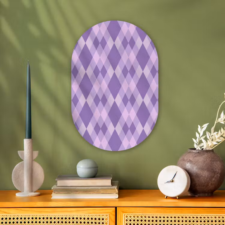 Forexbild Oval - Lila – Geometrisch – Rauten – Argyle – Muster — 3