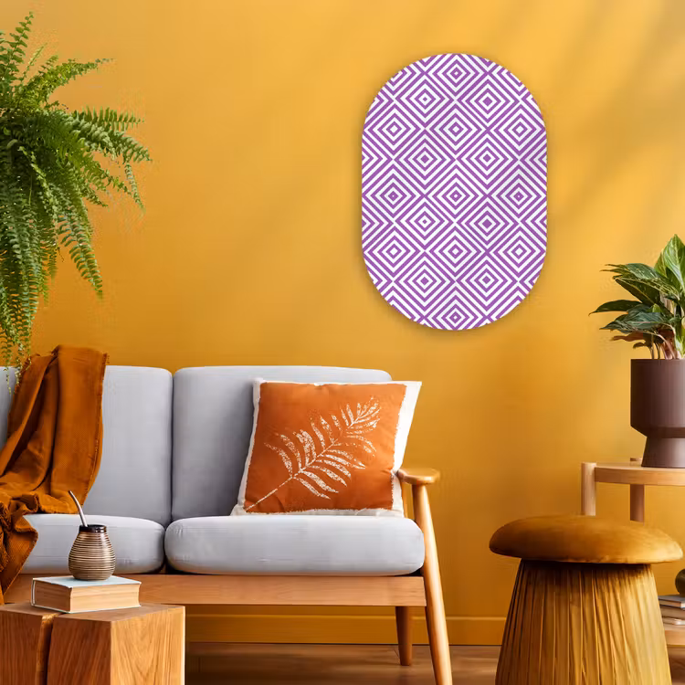 Forexbild Oval - Lila – Geometrisch – Rauten – Konzentrisch – Muster — 2