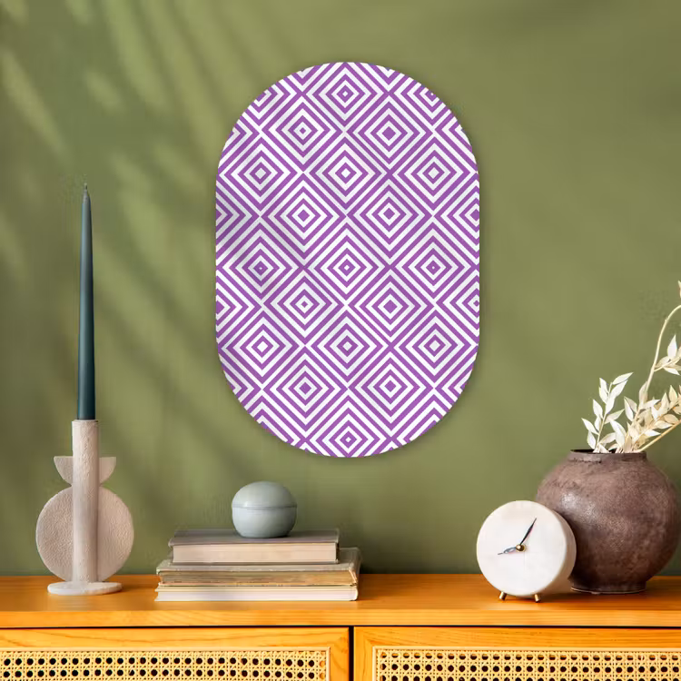 Forexbild Oval - Lila – Geometrisch – Rauten – Konzentrisch – Muster — 3