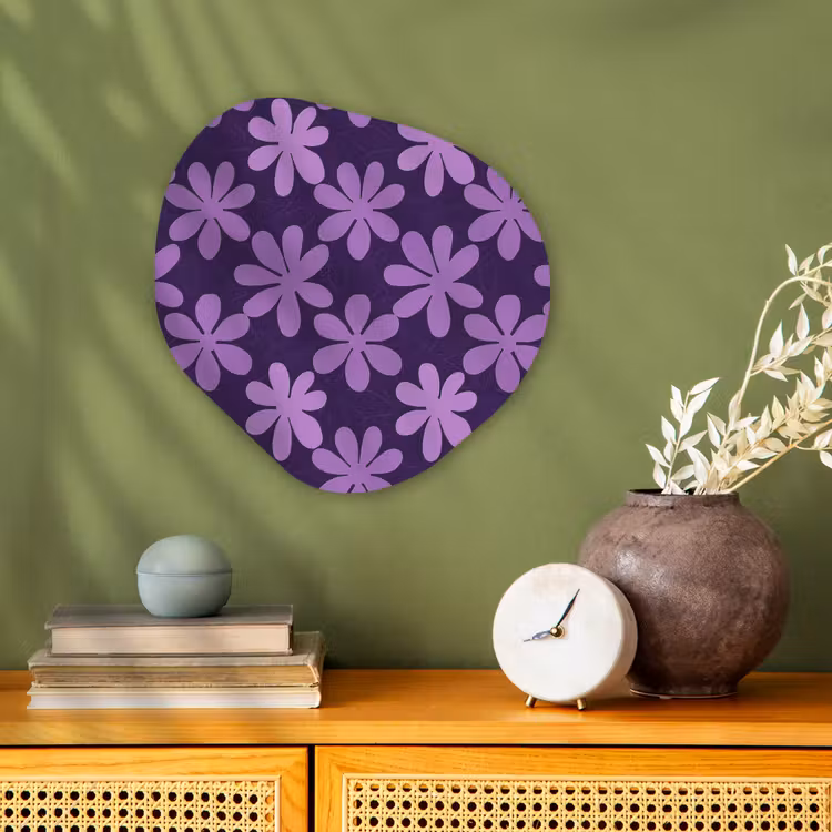 Forexbild Organische Form - Lila – Botanisch – Blumen – Retro – Muster — 2