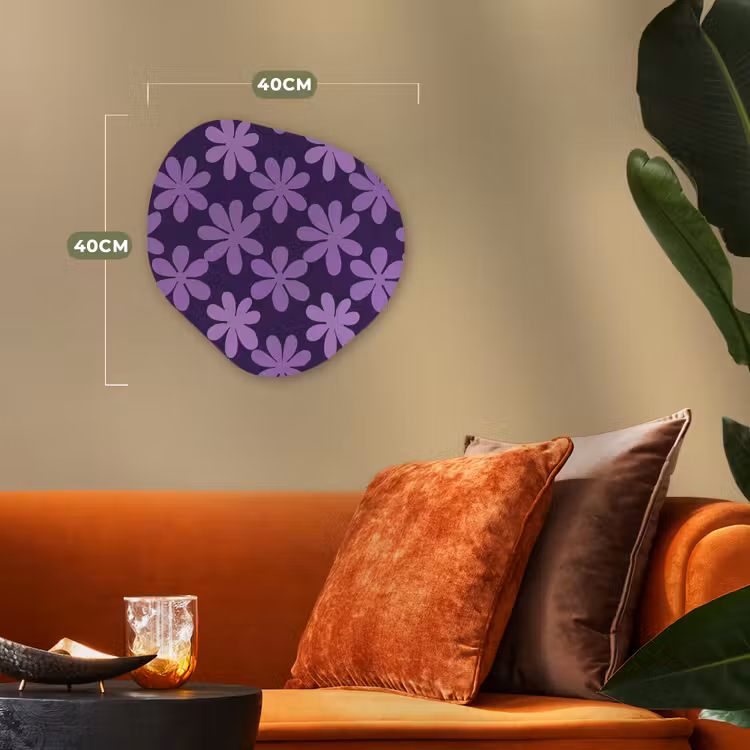 Forexbild Organische Form - Lila – Botanisch – Blumen – Retro – Muster — 4