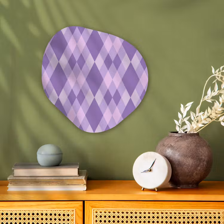 Forexbild Organische Form - Lila – Geometrisch – Rauten – Argyle – Muster — 2