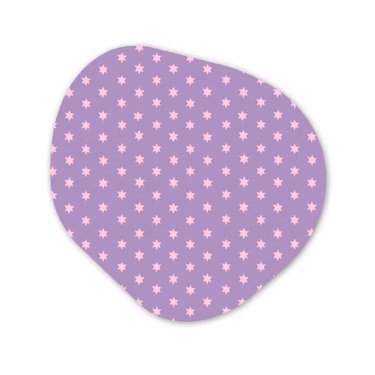 Alu-Dibond-Bild Organische Form - Lila – Rosa – Sterne – Geometrisch – Muster — 1