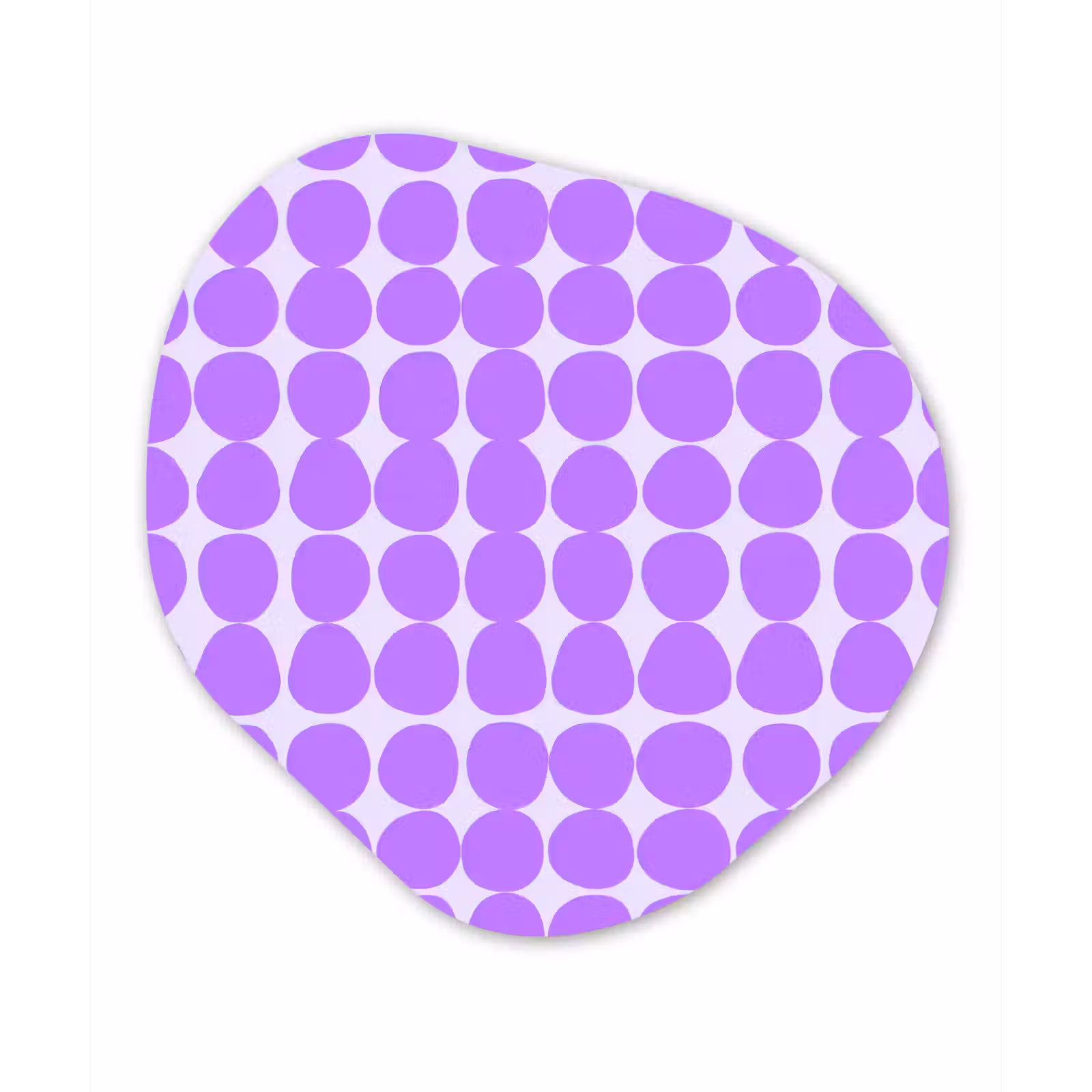 Glasbild Organische Form - Lila – Geometrisch – Punkte – Polka Dot – Muster — 1