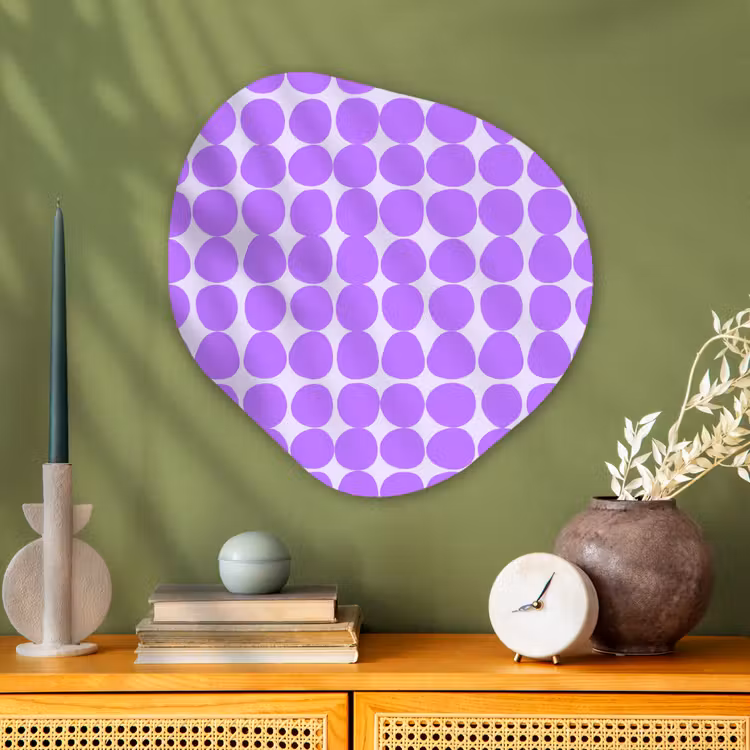 Alu-Dibond-Bild Organische Form - Lila – Geometrisch – Punkte – Polka Dot – Muster — 2