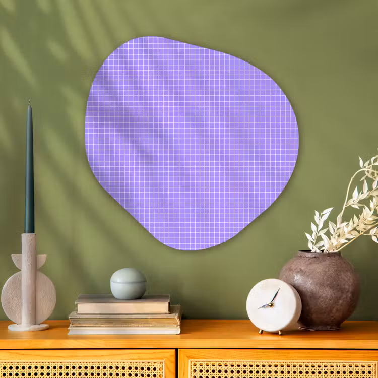 Alu-Dibond-Bild Organische Form - Lila – Geometrisch – Raster – Minimalistisch – Muster — 2