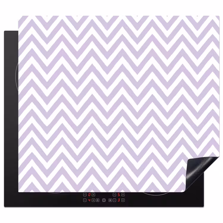 Herdabdeckplatte - Lila – Geometrisch – Chevron – Zickzack – Muster — 1