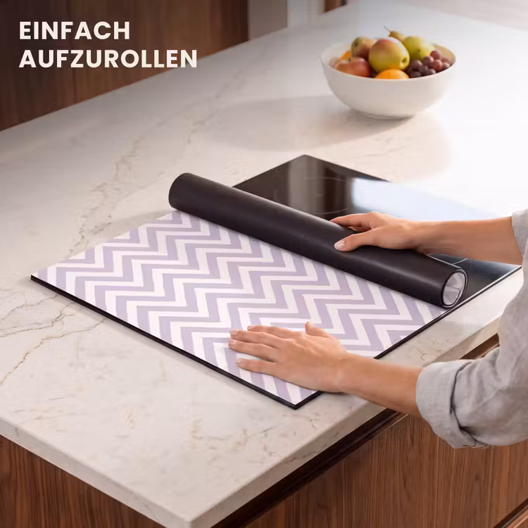Herdabdeckplatte - Lila – Geometrisch – Chevron – Zickzack – Muster — 7