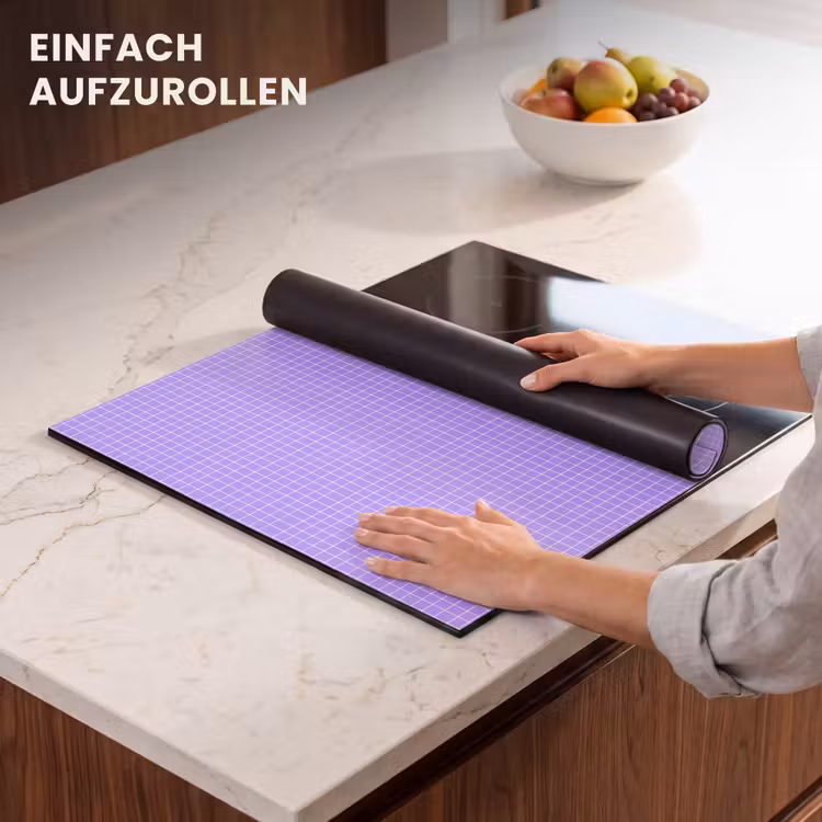 Herdabdeckplatte - Lila – Geometrisch – Raster – Minimalistisch – Muster — 7