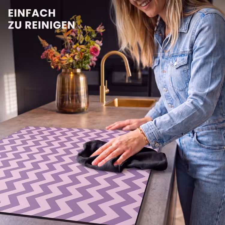 Herdabdeckplatte - Lila – Rosa – Geometrisch – Chevron – Zickzack – Muster — 6