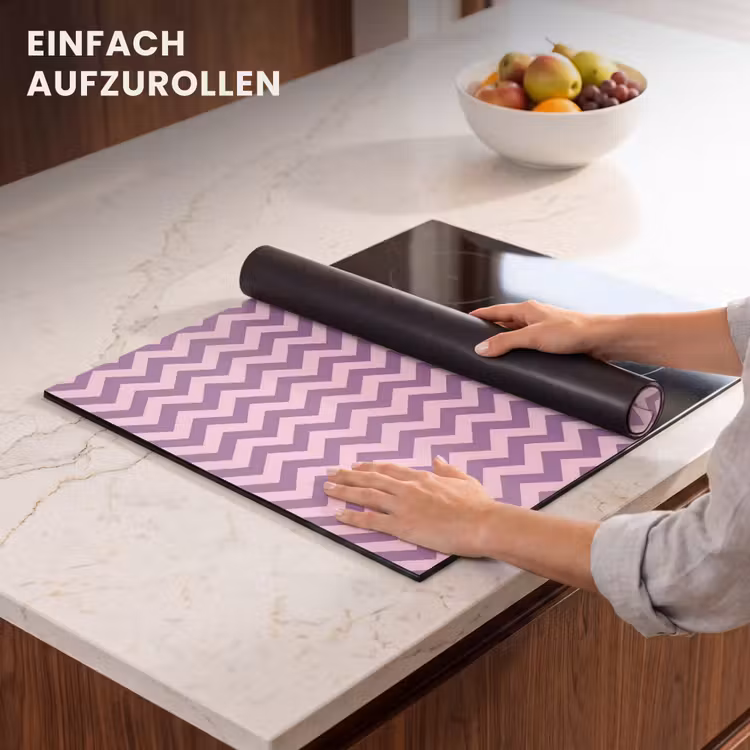 Herdabdeckplatte - Lila – Rosa – Geometrisch – Chevron – Zickzack – Muster — 7
