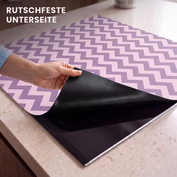 Herdabdeckplatte - Lila – Rosa – Geometrisch – Chevron – Zickzack – Muster — 9