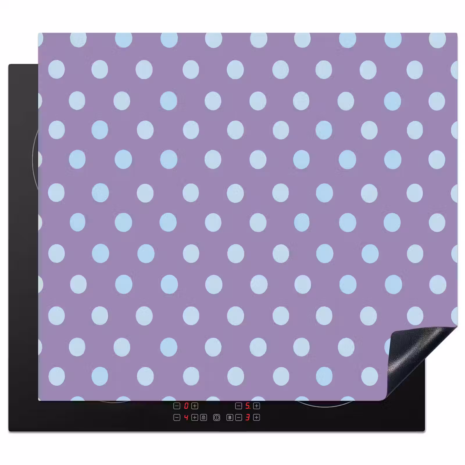 Herdabdeckplatte - Lila – Blau – Geometrisch – Punkte – Polka Dot – Muster — 1