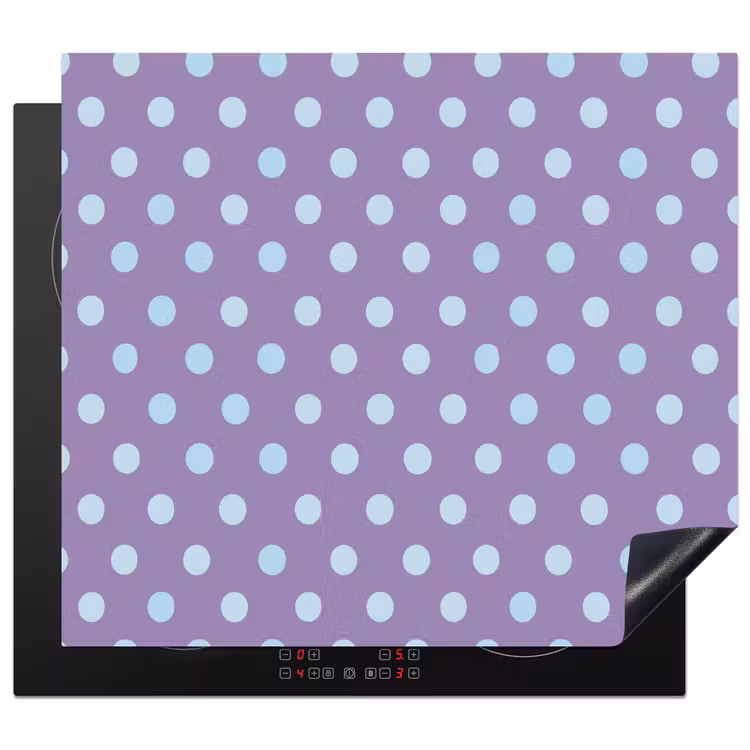 Herdabdeckplatte - Lila – Blau – Geometrisch – Punkte – Polka Dot – Muster — 1