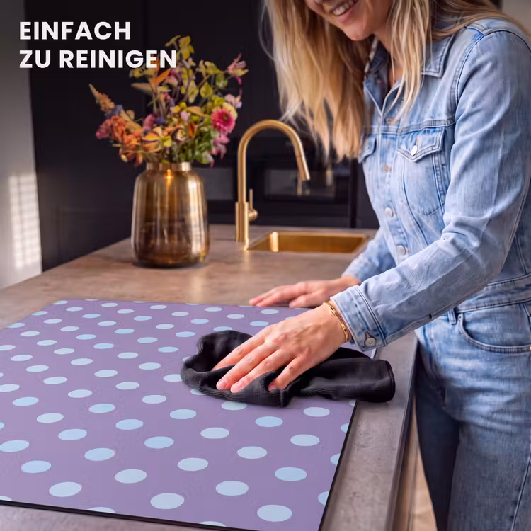 Herdabdeckplatte - Lila – Blau – Geometrisch – Punkte – Polka Dot – Muster — 6