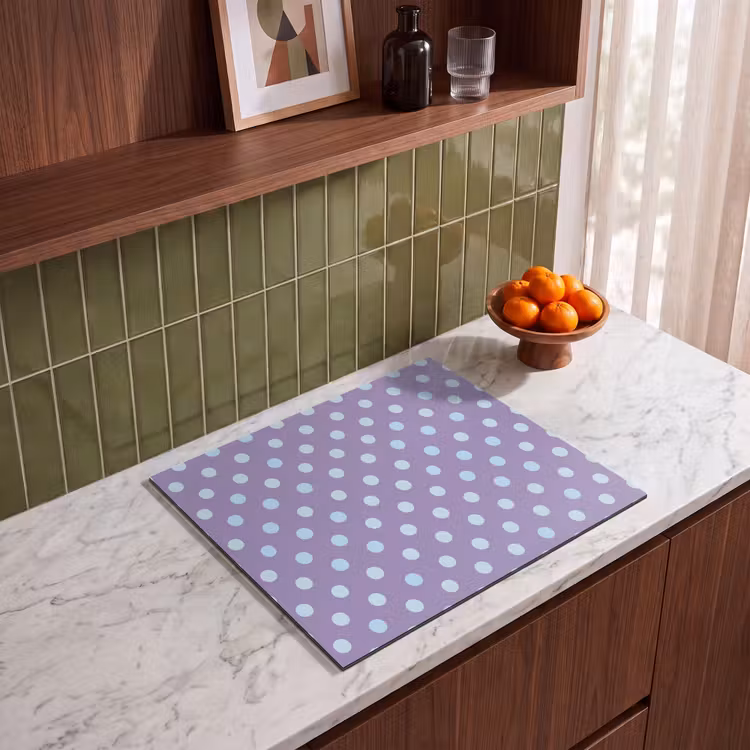 Herdabdeckplatte - Lila – Blau – Geometrisch – Punkte – Polka Dot – Muster — 8