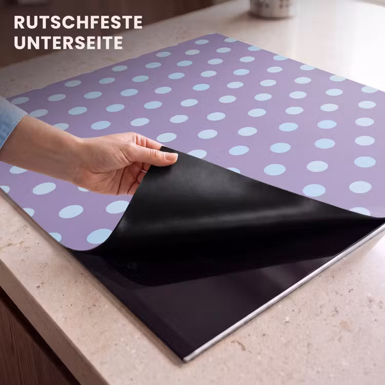 Herdabdeckplatte - Lila – Blau – Geometrisch – Punkte – Polka Dot – Muster — 9