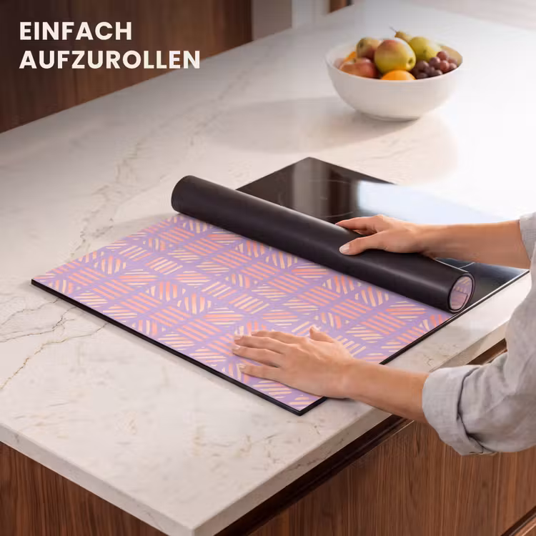 Herdabdeckplatte - Lila – Rosa – Geometrisch – Streifen – Blöcke – Muster — 7