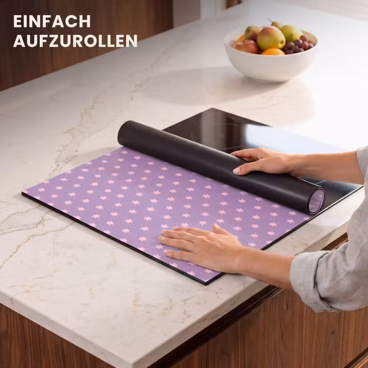 Herdabdeckplatte - Lila – Rosa – Sterne – Geometrisch – Muster — 7