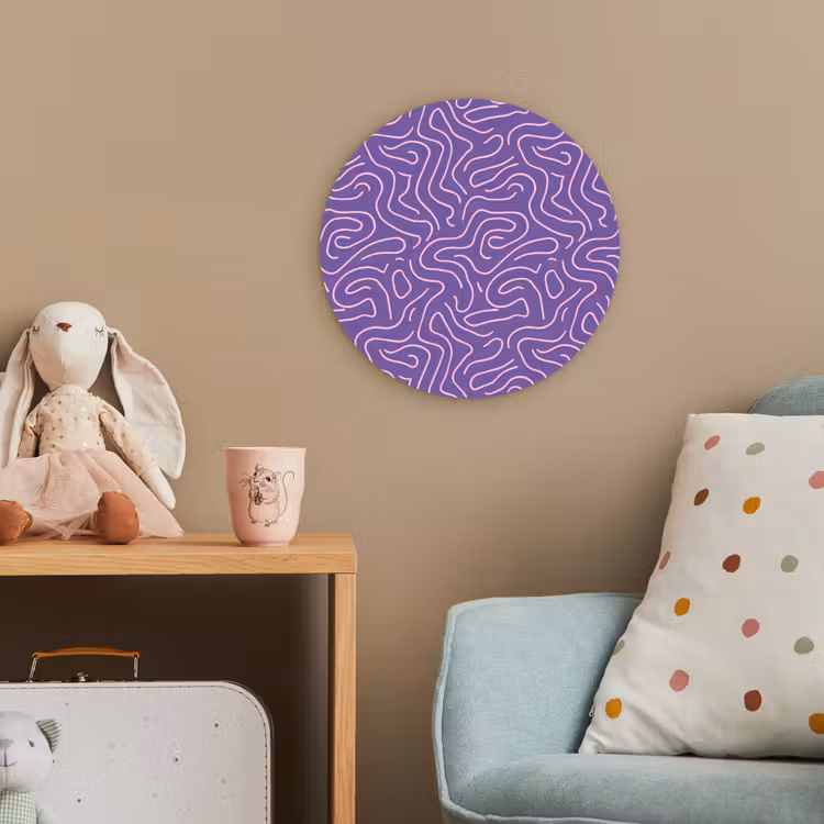 Forexbild Rund - Lila – Rosa – Abstrakt – Linien – Labyrinth – Muster — 5