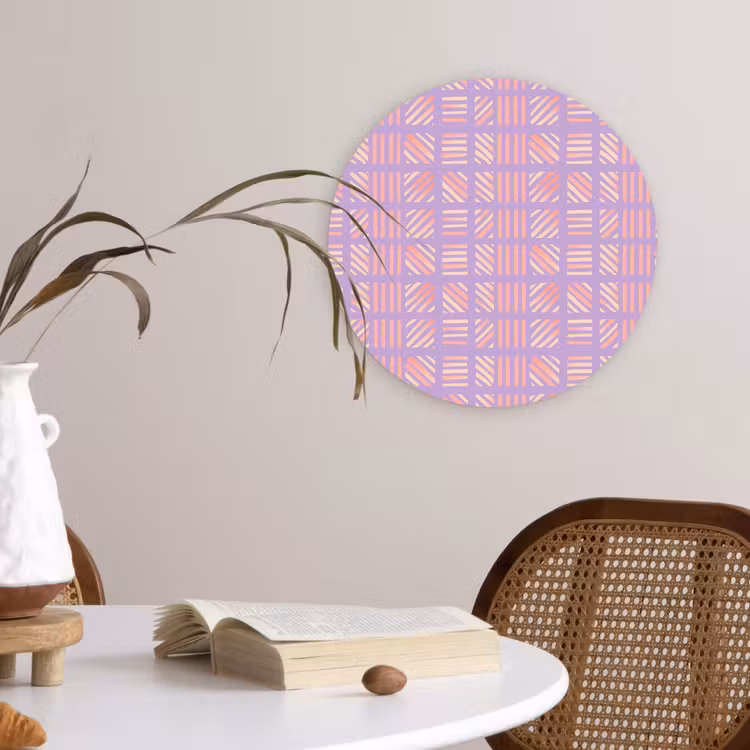 Forexbild Rund - Lila – Rosa – Geometrisch – Streifen – Blöcke – Muster — 4