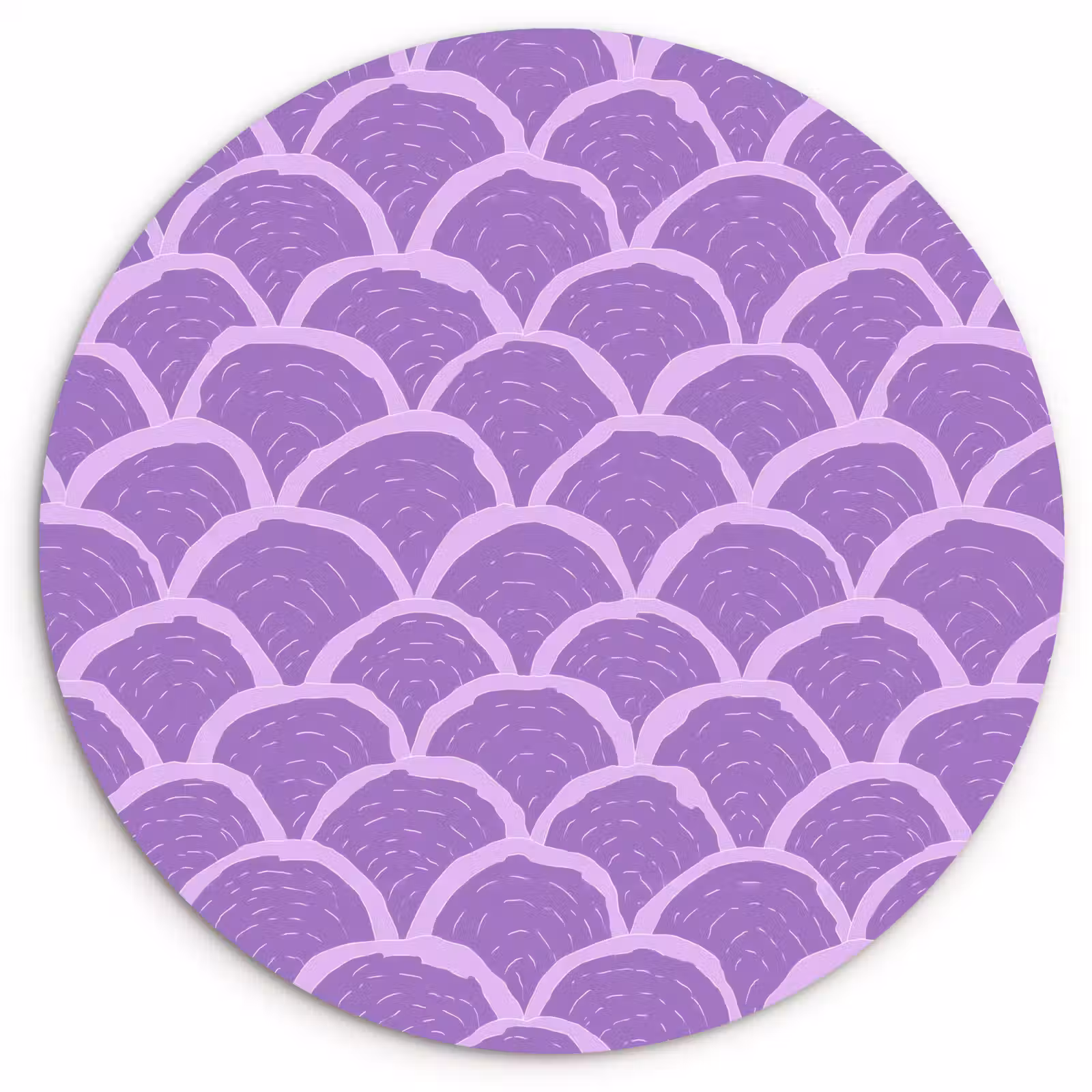 Forexbild Rund - Lila – Schuppen – Muscheln – Handgezeichnet – Muster — 1