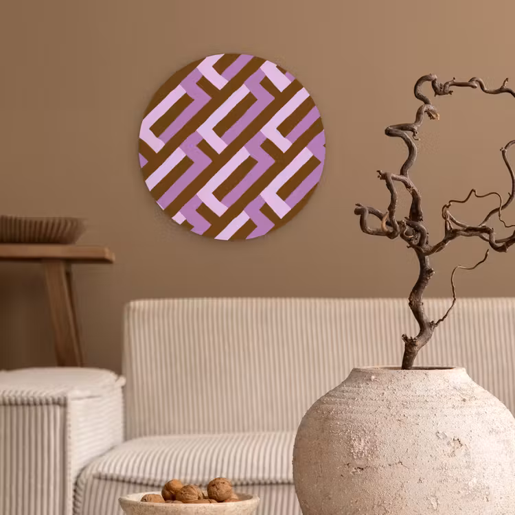 Forexbild Rund - Braun – Rosa – Geometrisch – Mäander – Muster — 2