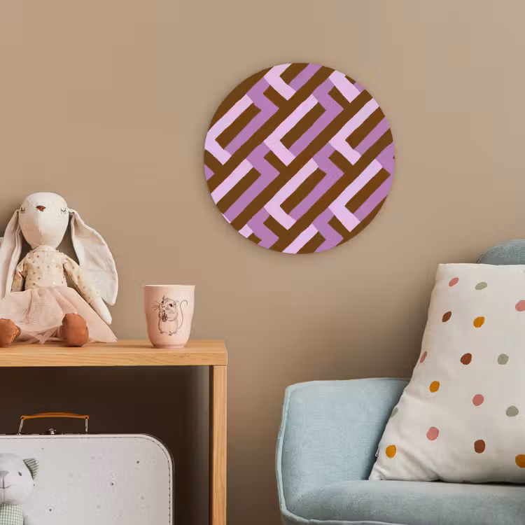 Forexbild Rund - Braun – Rosa – Geometrisch – Mäander – Muster — 5