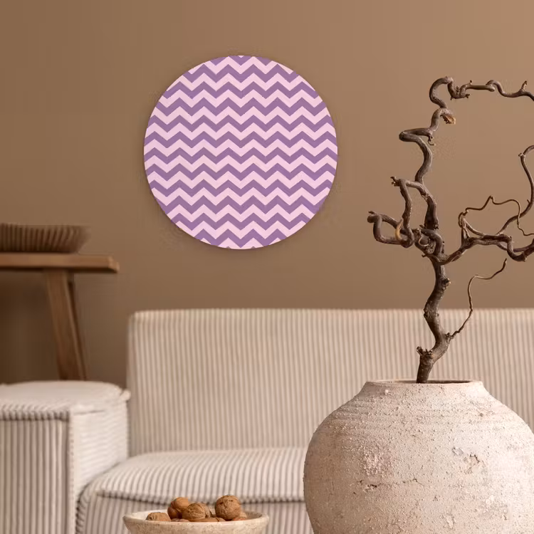 Forexbild Rund - Lila – Rosa – Geometrisch – Chevron – Zickzack – Muster — 2