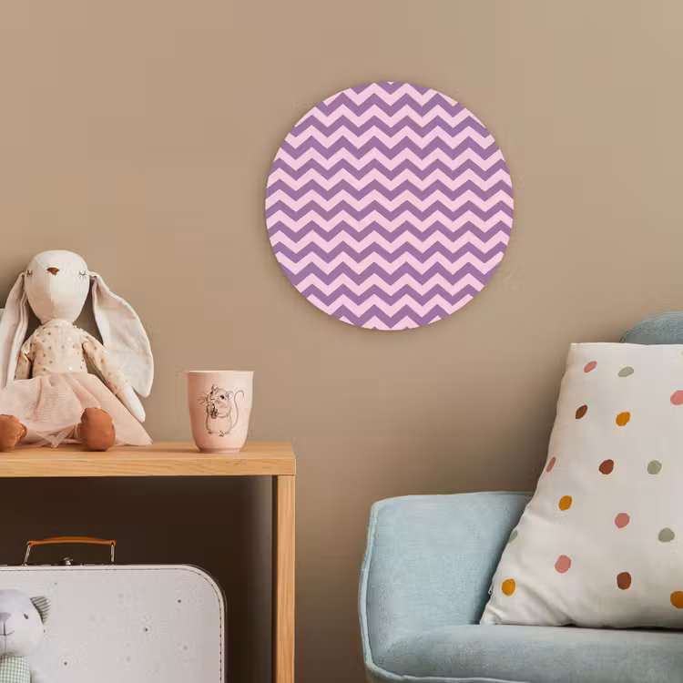 Forexbild Rund - Lila – Rosa – Geometrisch – Chevron – Zickzack – Muster — 5