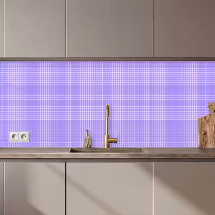 Küchenrückwand - Lila – Geometrisch – Raster – Minimalistisch – Muster — 1