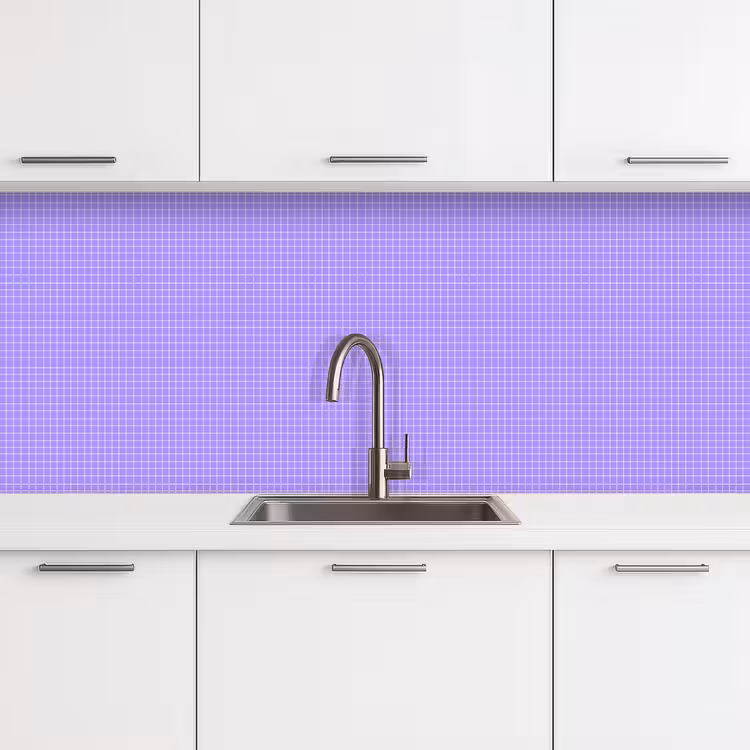 Küchenrückwand - Lila – Geometrisch – Raster – Minimalistisch – Muster — 4